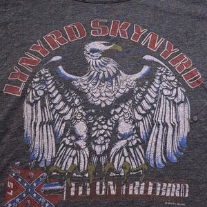 Lynyrd Skynyrd Womens XS Grey Fly On Freebird T-Shirt Rock Band Southern Biker